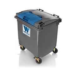 Мобильные мусорные баки 1100 л, с плоской крышкой LiL