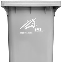 мусорные баки 360 л горячее тиснение фольгой